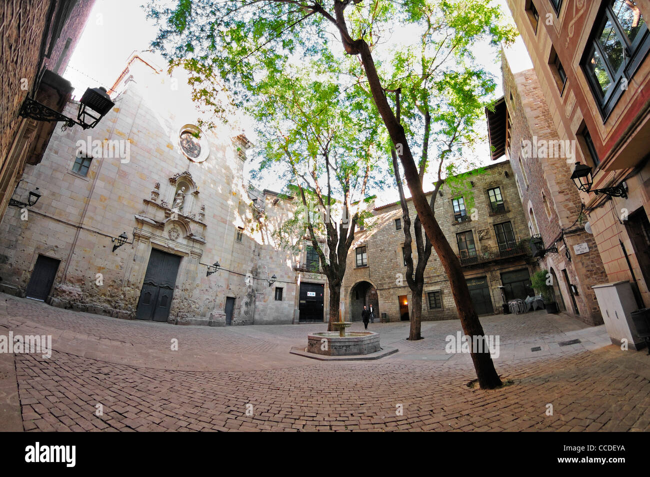 Barcelona, Spain. Placa de Sant Felip Neri. Stock Photo