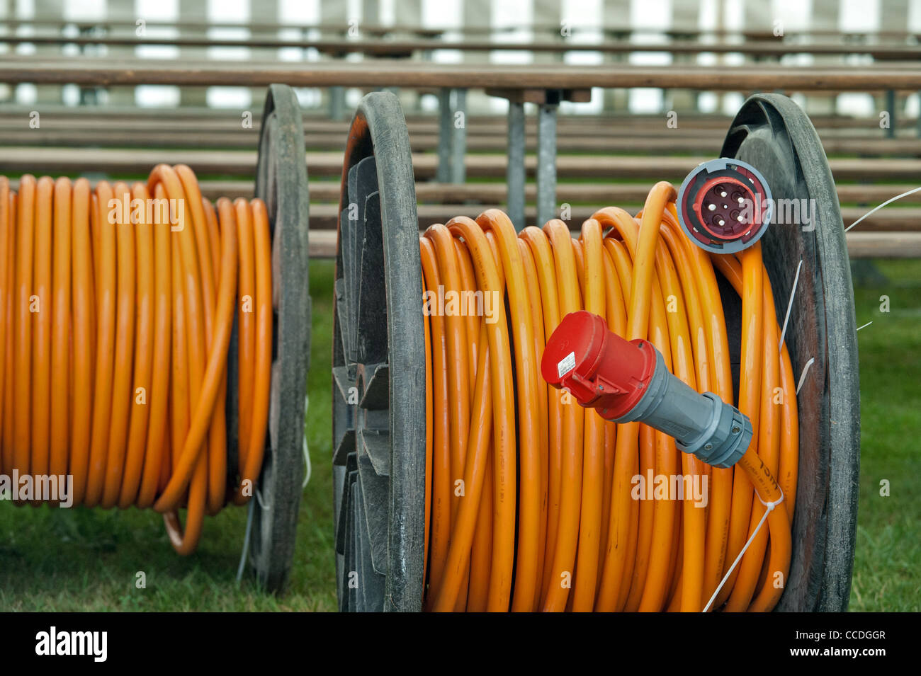 high voltage cable Stock Photo