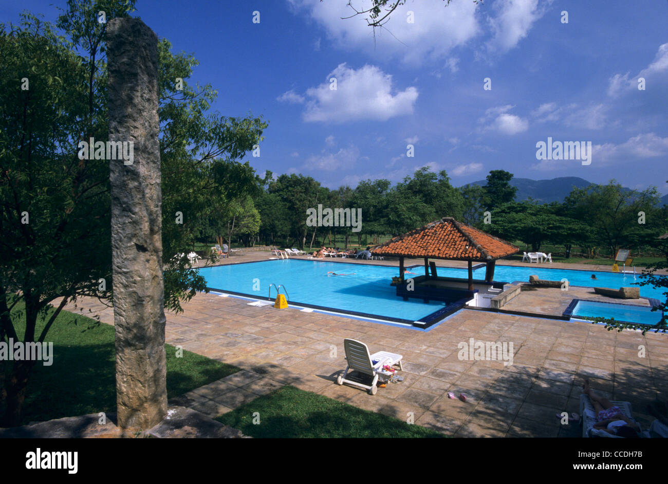 Swimmingpool of hotel Culture Club, Dambulla, Sri Lanka Stock Photo