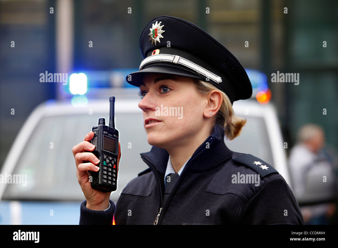 Digital voice radio, police radio. Stock Photo