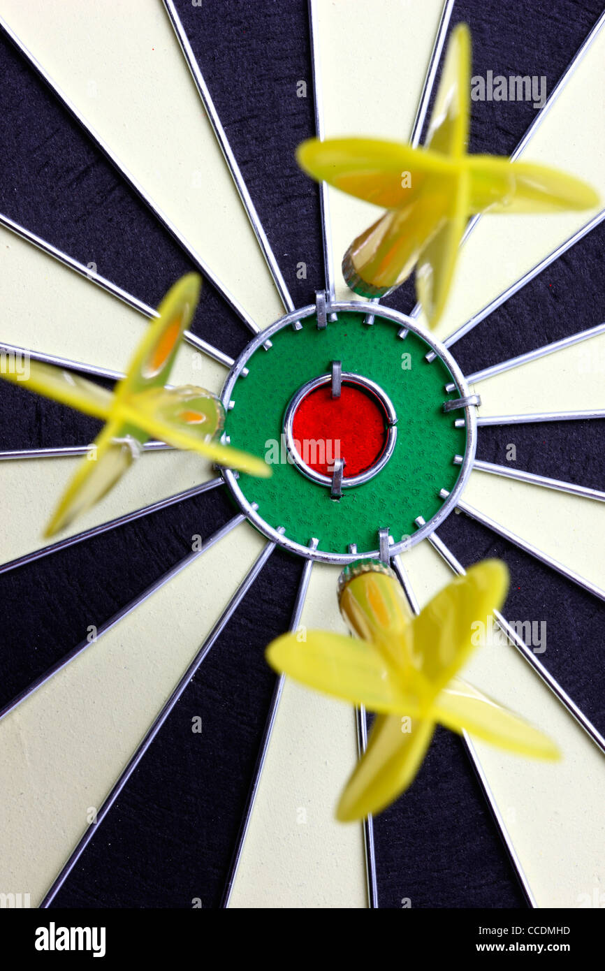 Dartboard, Dart game. Throwing darts Stock Photo Alamy