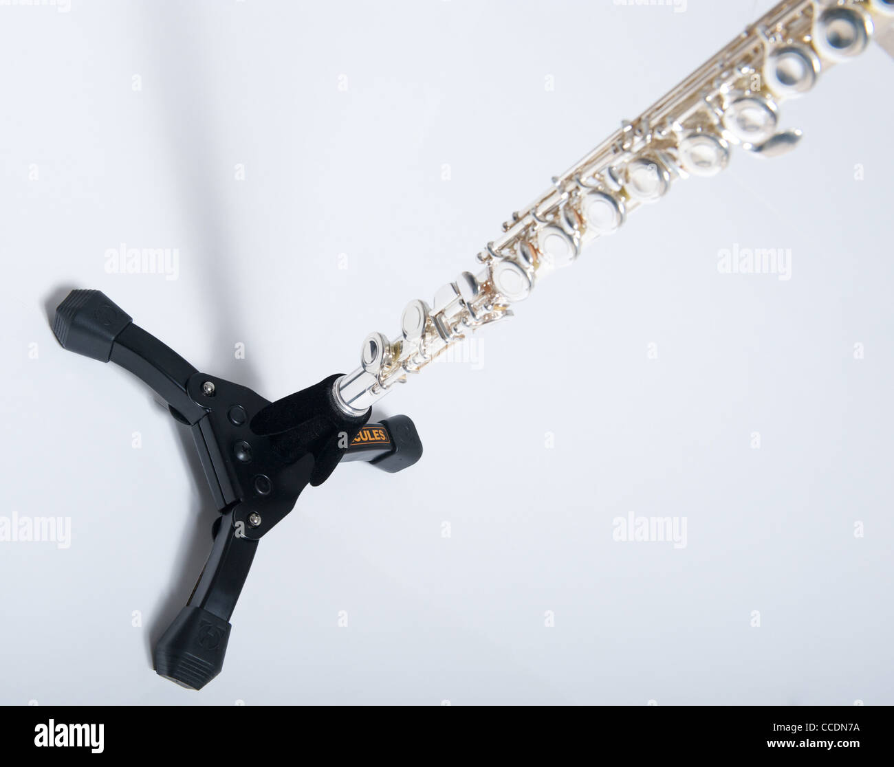 Flute on a flute stand Stock Photo Alamy