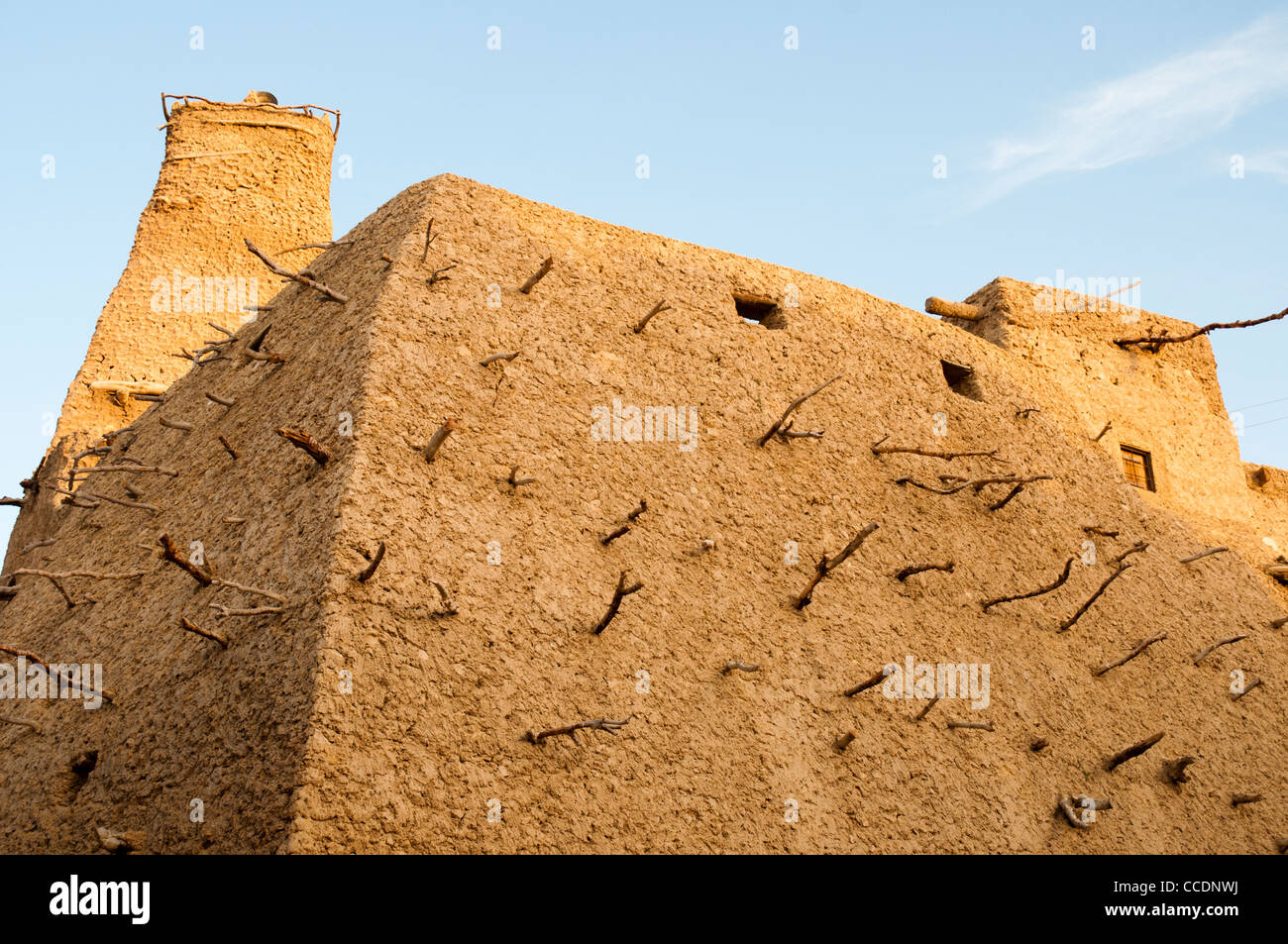 Mosque in the ruined mudbrick fortress town of Shali, Siwa, Egypt Stock Photo