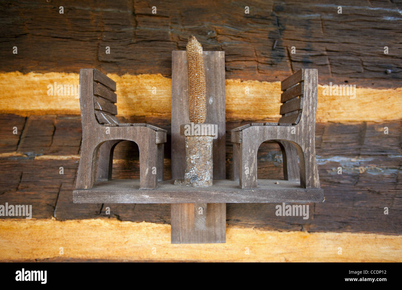 Wooden Squirrel Feeder Stock Photos Wooden Squirrel Feeder Stock