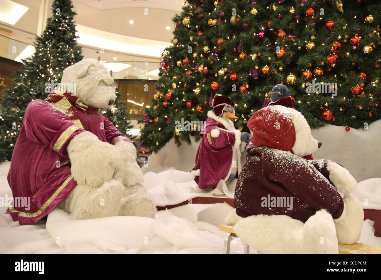 Christmas decorations at the Mall of the Emirates in Dubai Stock Photo