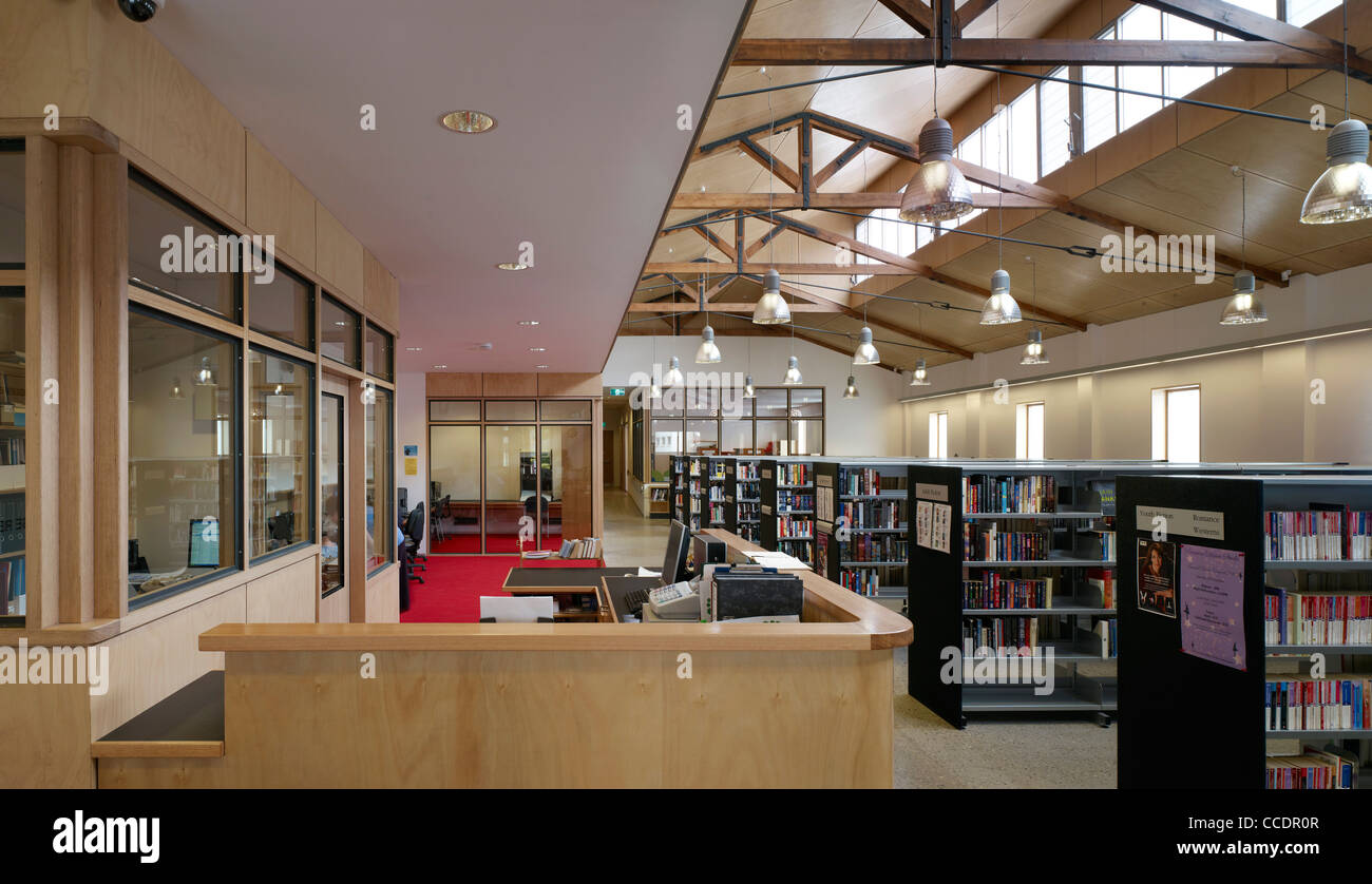 main library space and reception Stock Photo - Alamy