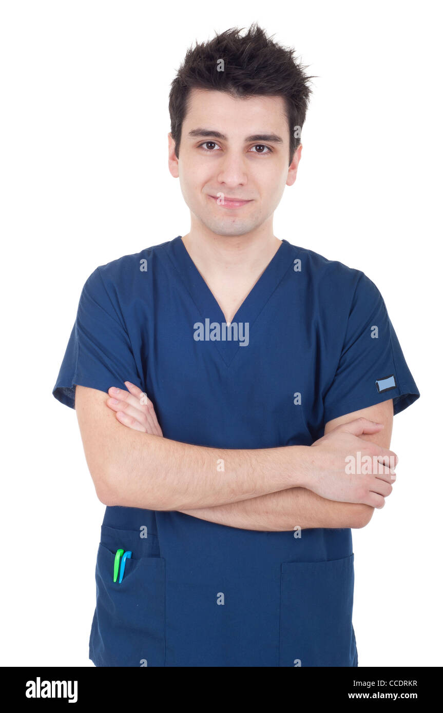 Confident young male doctor hi-res stock photography and images - Alamy