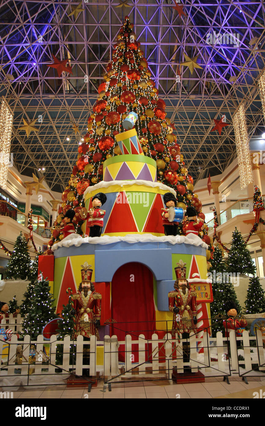 Christmas at the Wafi Mall. Tallest Christmas tree in all of Dubai, U.A