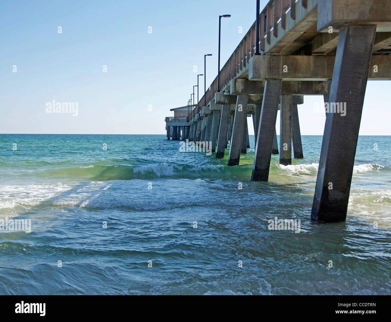 Fishing Pier at Gulf Shores, AL Stock Photo