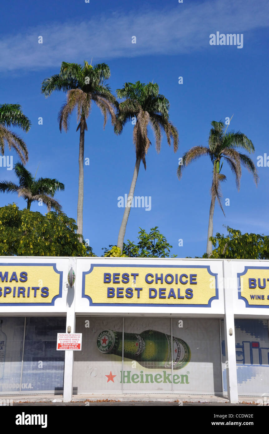 Alcohol store, Nassau, Bahamas Stock Photo Alamy