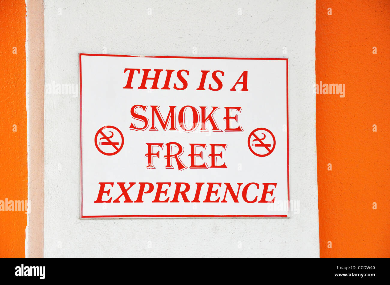 Smoke Free area sign Stock Photo Alamy