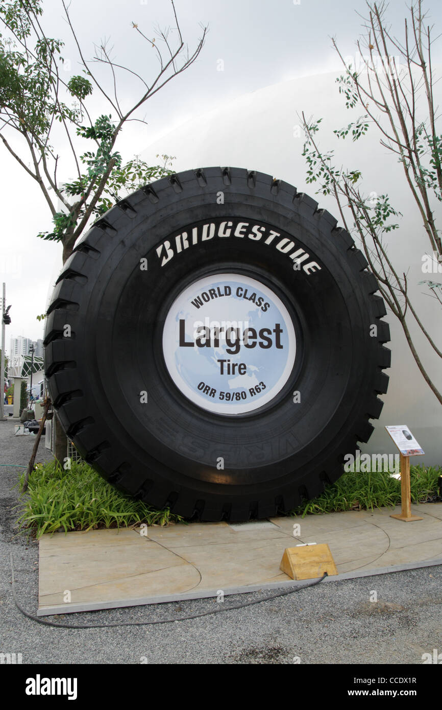 Bridgestone world class largest tire Stock Photo