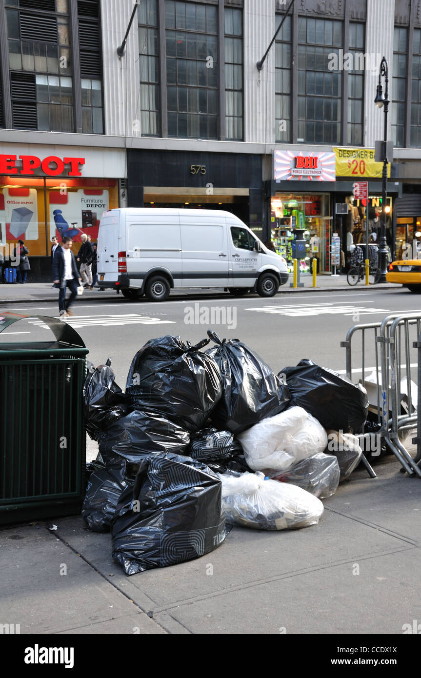 Garbage bags, New York City, USA Stock Photo Alamy