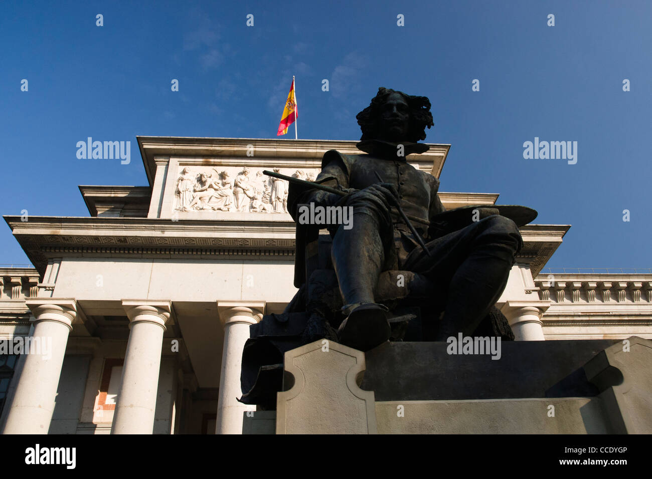 Statue of Diego Velazquez in front of the Prado Museum, Madrid, Spain. Stock Photo