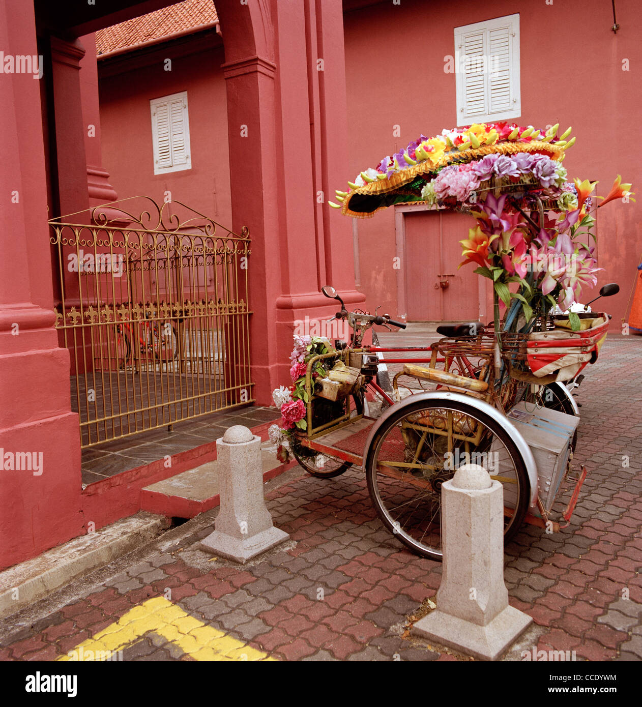Traditional Bicycle Rickshaw Melaka Malaysia High Resolution Stock ...