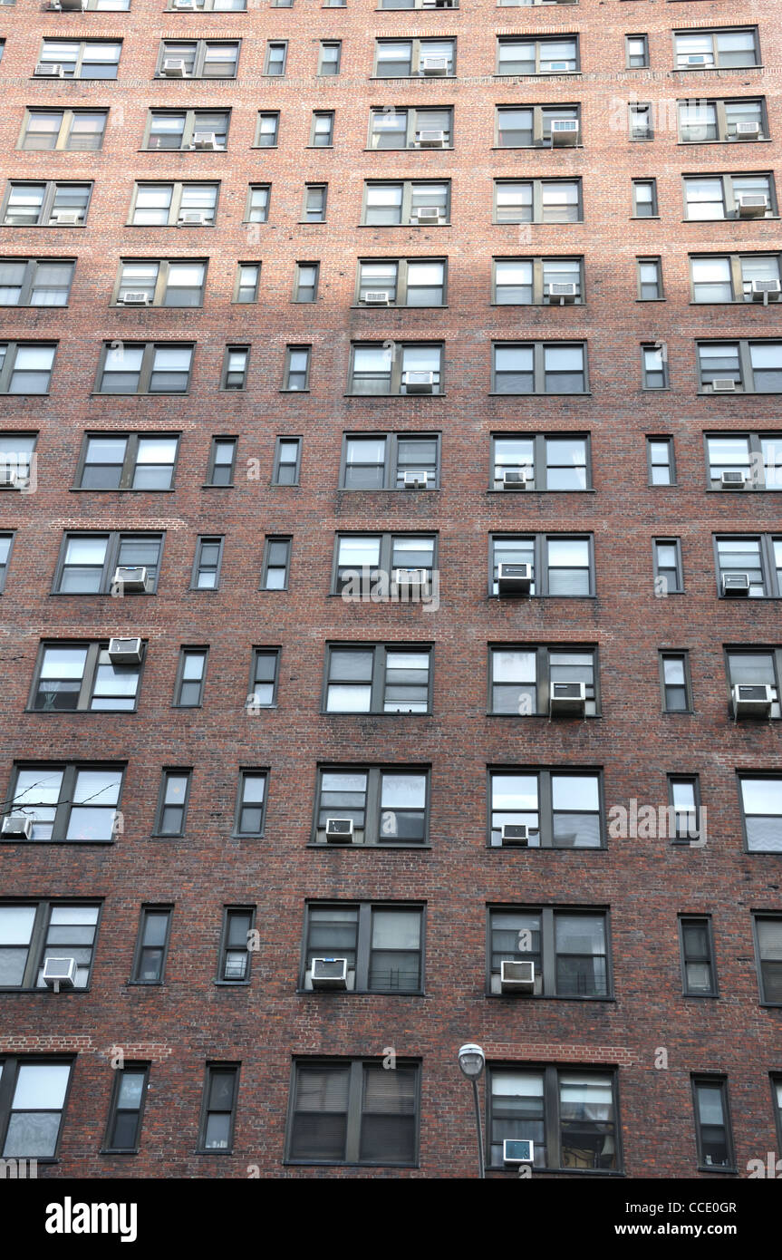 Apartment building air conditioners, New York City, USA Stock Photo Alamy