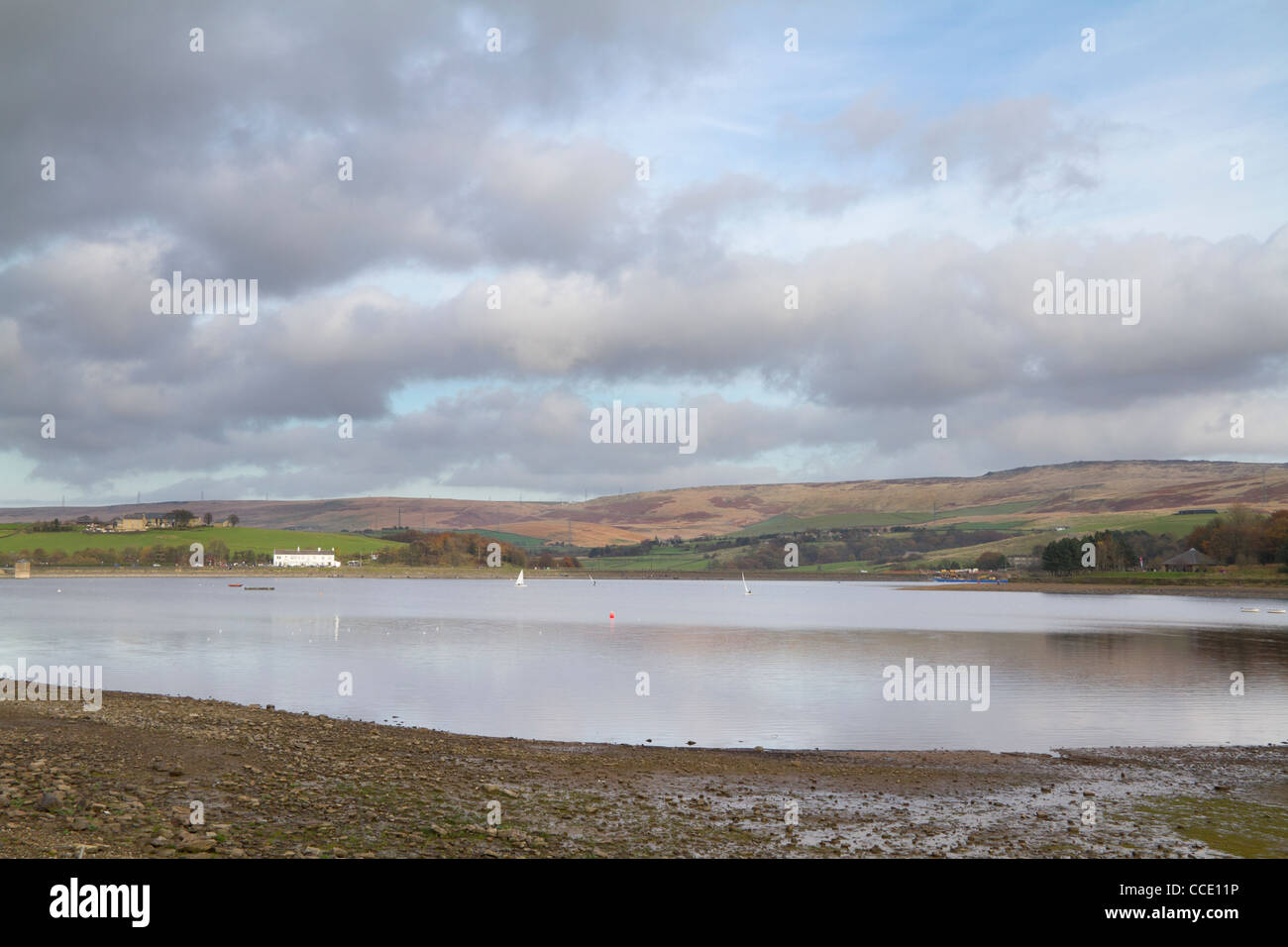 Hollingworth Lake On the outskirts of Littleborough, Hollingworth Lake was built in 1804 to supply water to the Rochdale canal. Stock Photo