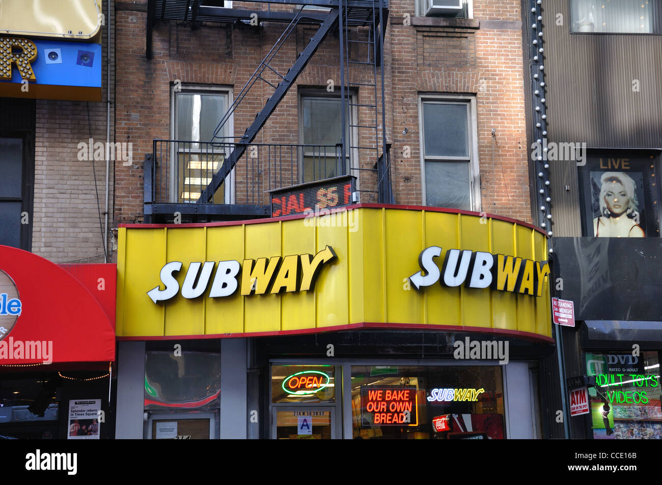 Subway sandwich restaurant, New York Stock Photo