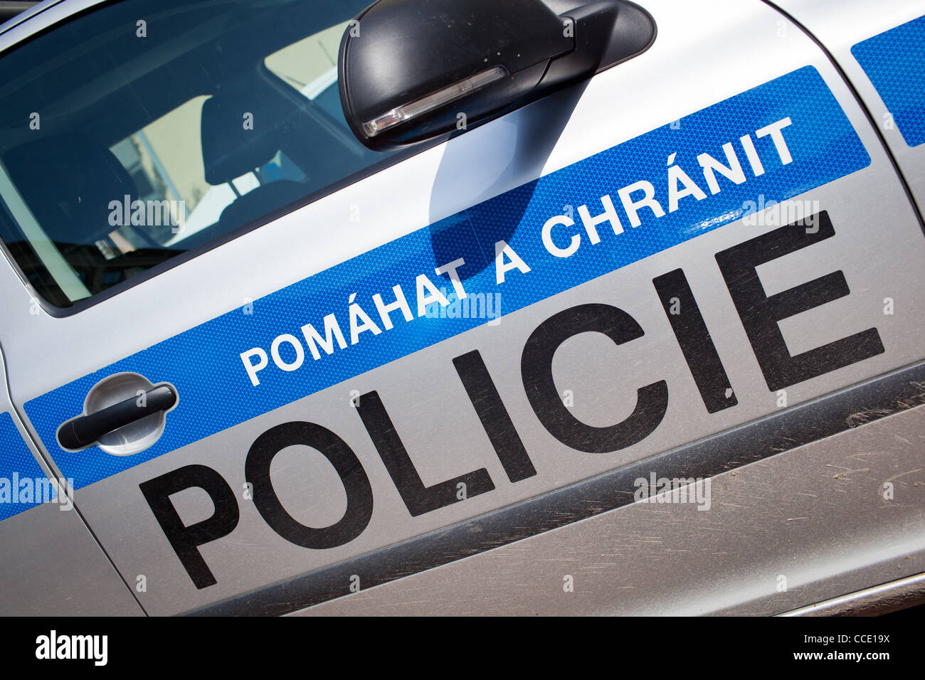 Czech police car Stock Photo - Alamy