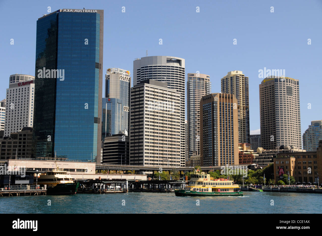 Skyline of Circular Quay in Sydney, New South Wales, Australia Stock Photo