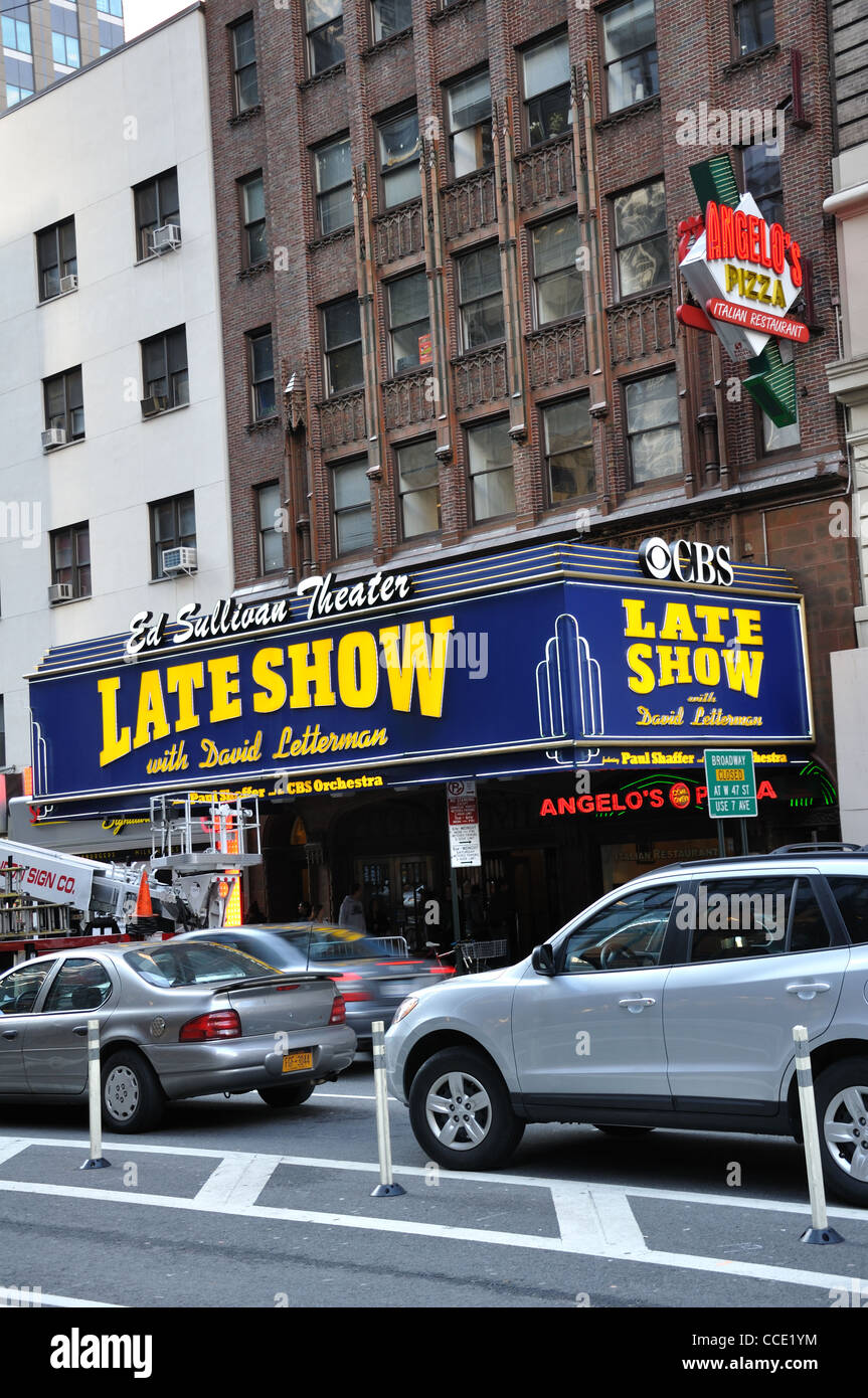 Late Show, Ed Sullivan Theater, Broadway, New York, USA Stock Photo