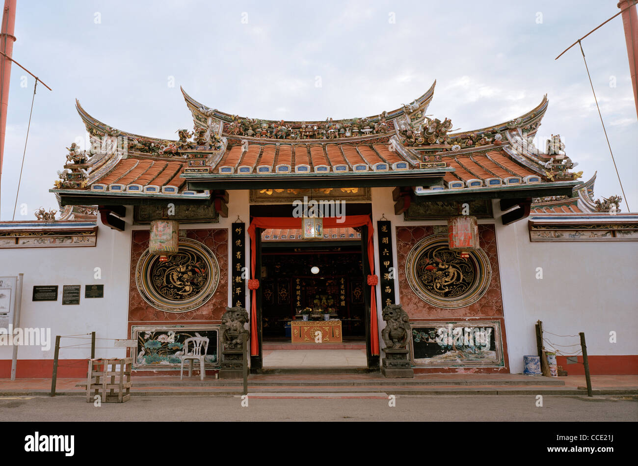 Chinese Cheng Hoon Teng Temple in Malacca Melaka in Malaysia in Southeast Asia. Buddhism Confucianism and Taoism are practiced at this temple. Travel Stock Photo