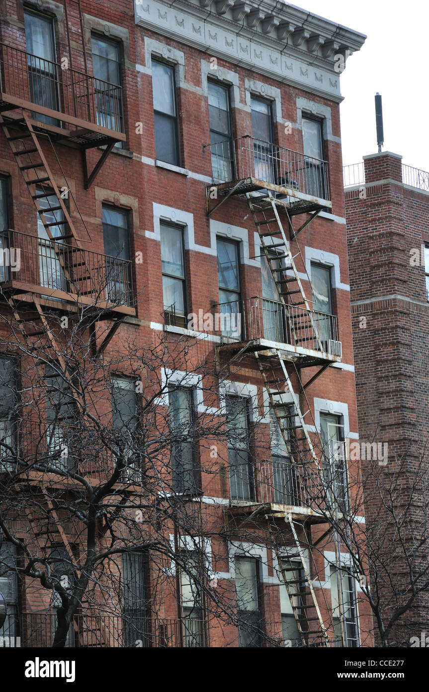 Fire escape, New York City, USA Stock Photo