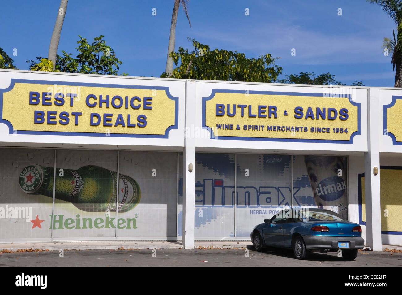 Alcohol store, Nassau, Bahamas Stock Photo Alamy
