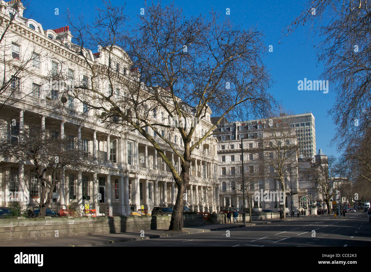 Bayswater Road Lancaster Gate London England Stock Photo - Alamy