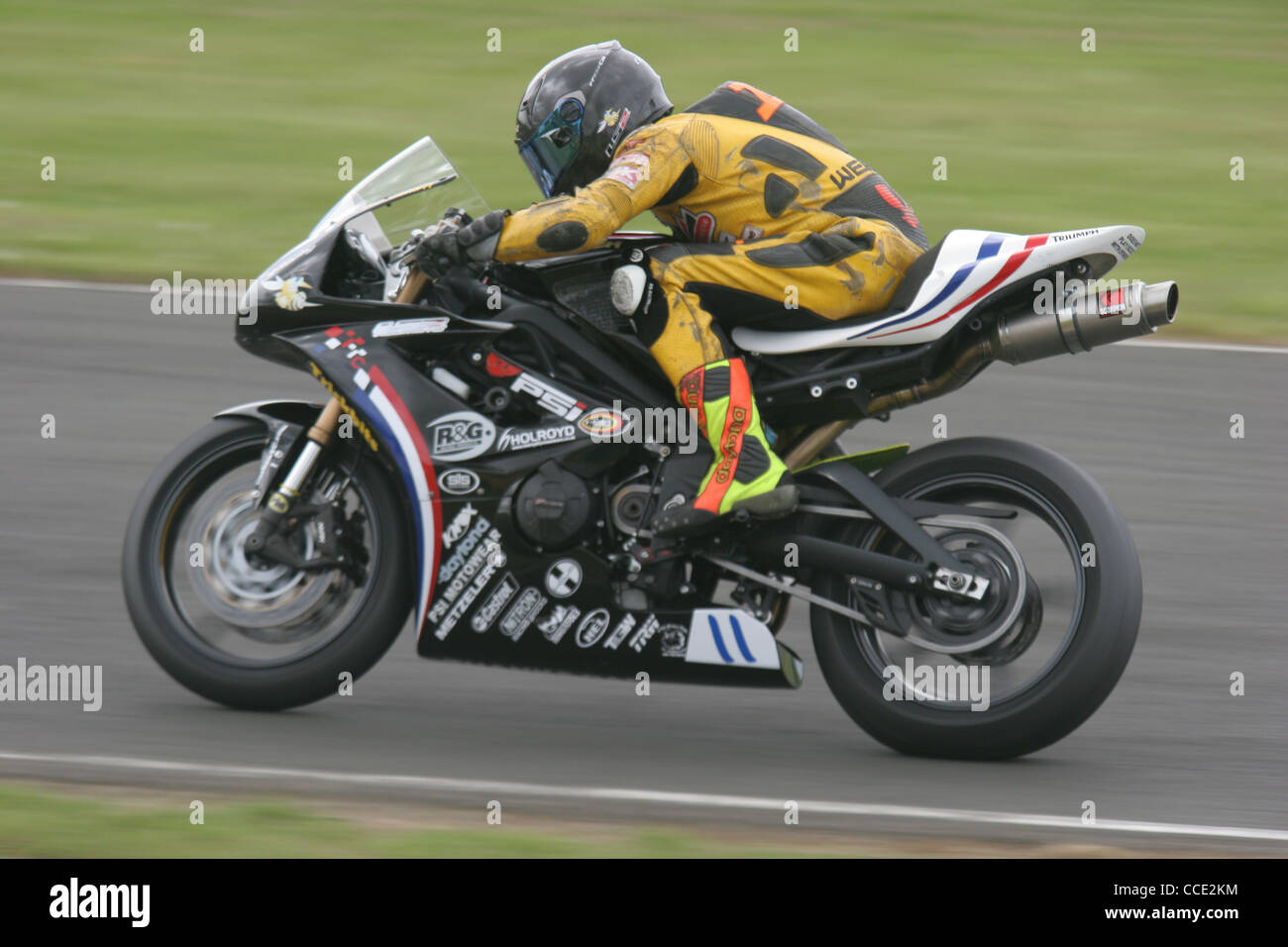 British Superbikes at Croft Circuit Stock Photo