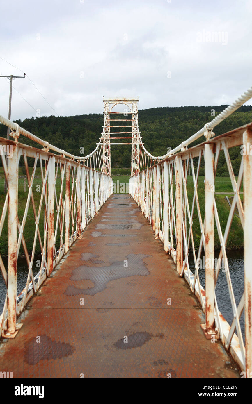 Victorian suspension bridge of 1892  in Scotland Stock Photo