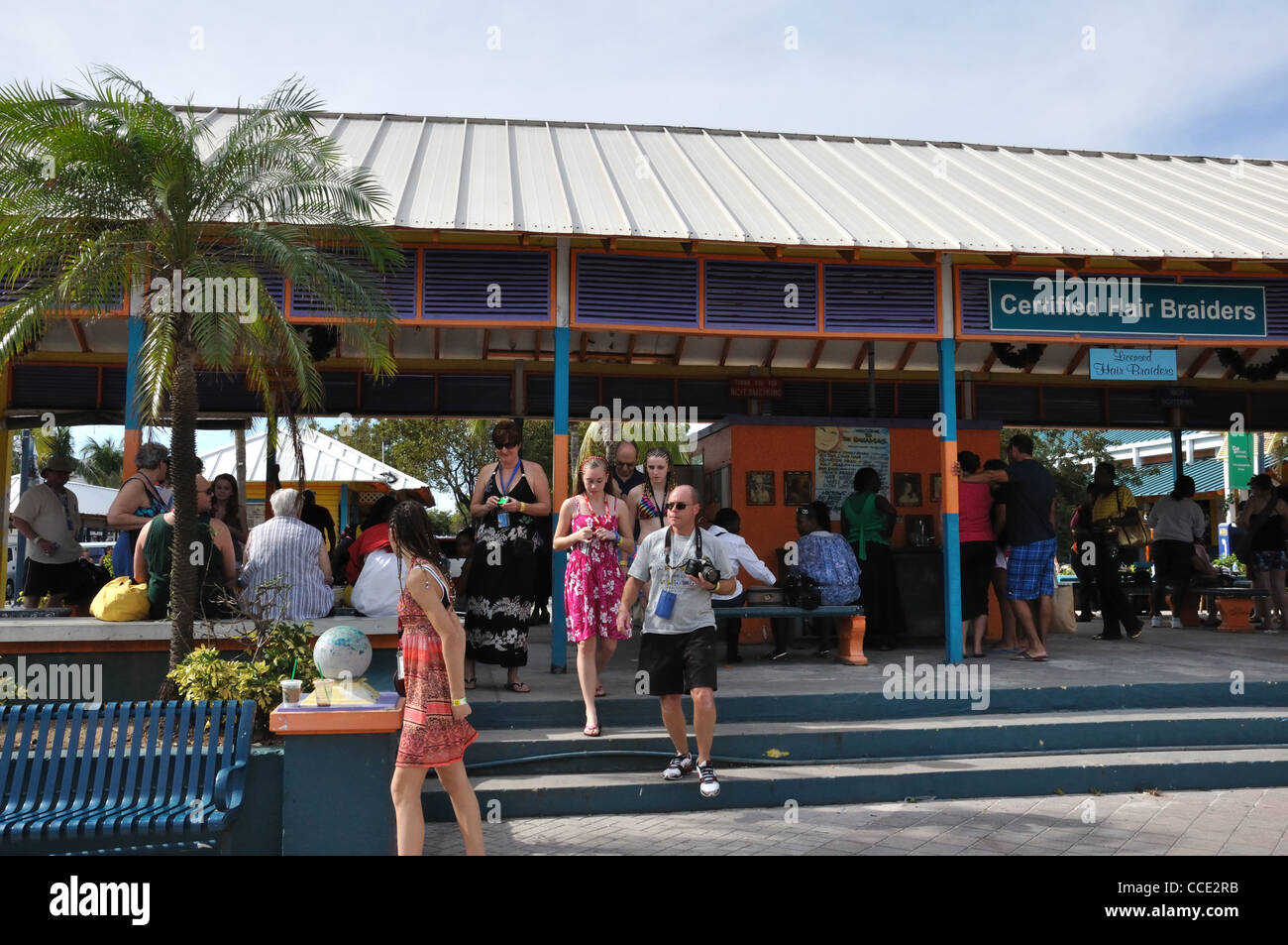 Hair braiding place, Nassau, Bahamas Stock Photo Alamy