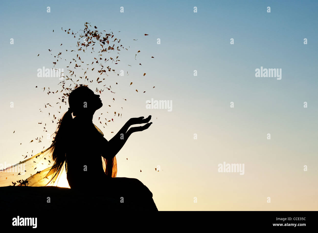 Children silhouettes throw hi-res stock photography and images - Alamy