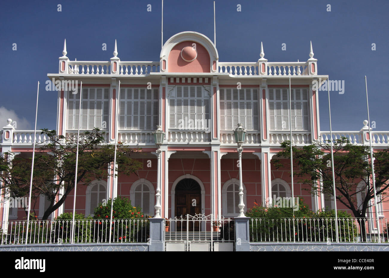 Palácio do Governador (Governor's Palace) in Mindelo, Sao Vicente Island, Cape Verde Archipelago Stock Photo
