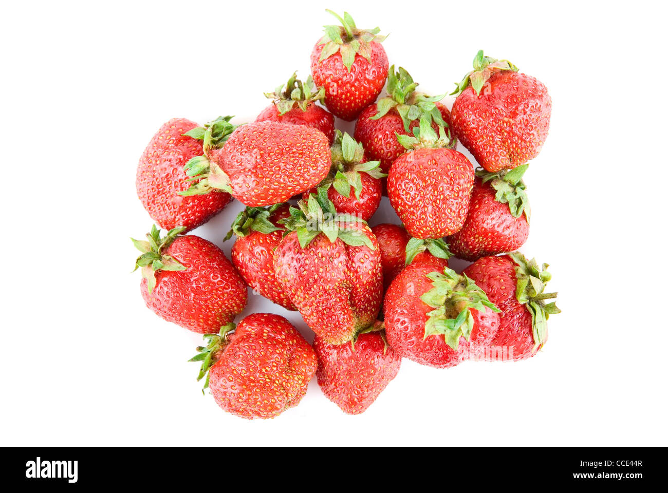 Fresh ripe strawberry on a white background Stock Photo - Alamy