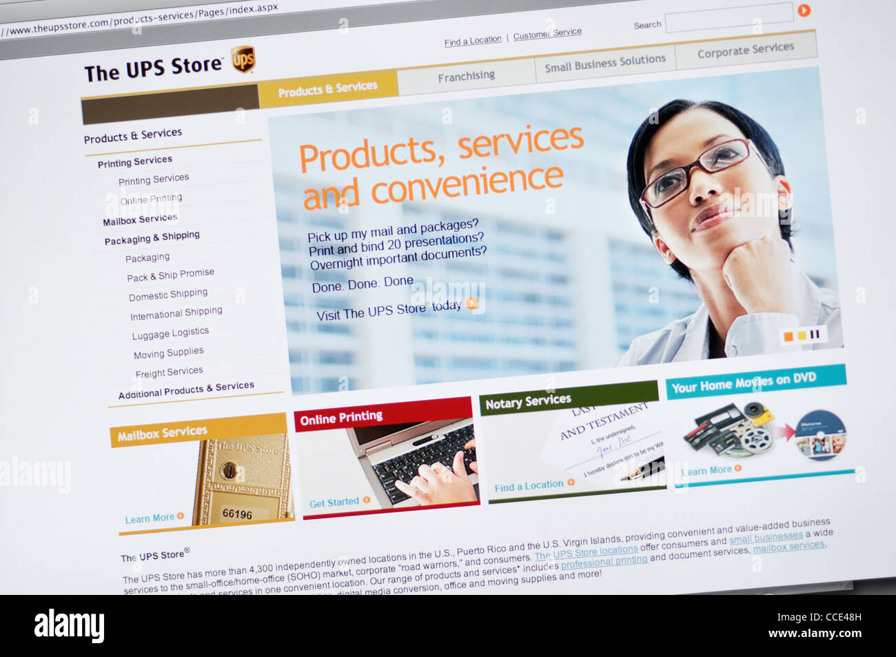 Ups website hi-res stock photography and images - Alamy