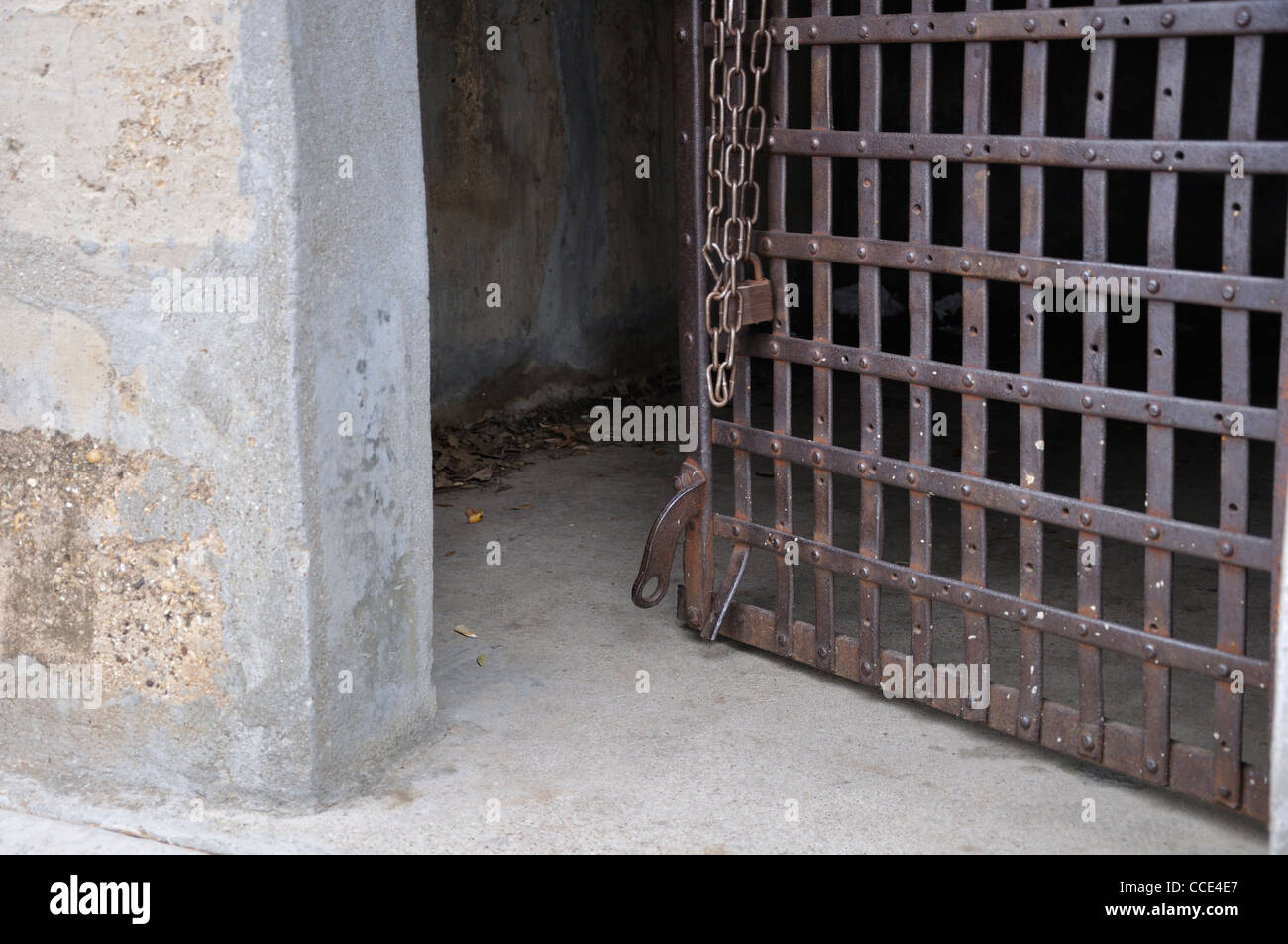 Prison door,Grapevine, Texas, USA Stock Photo