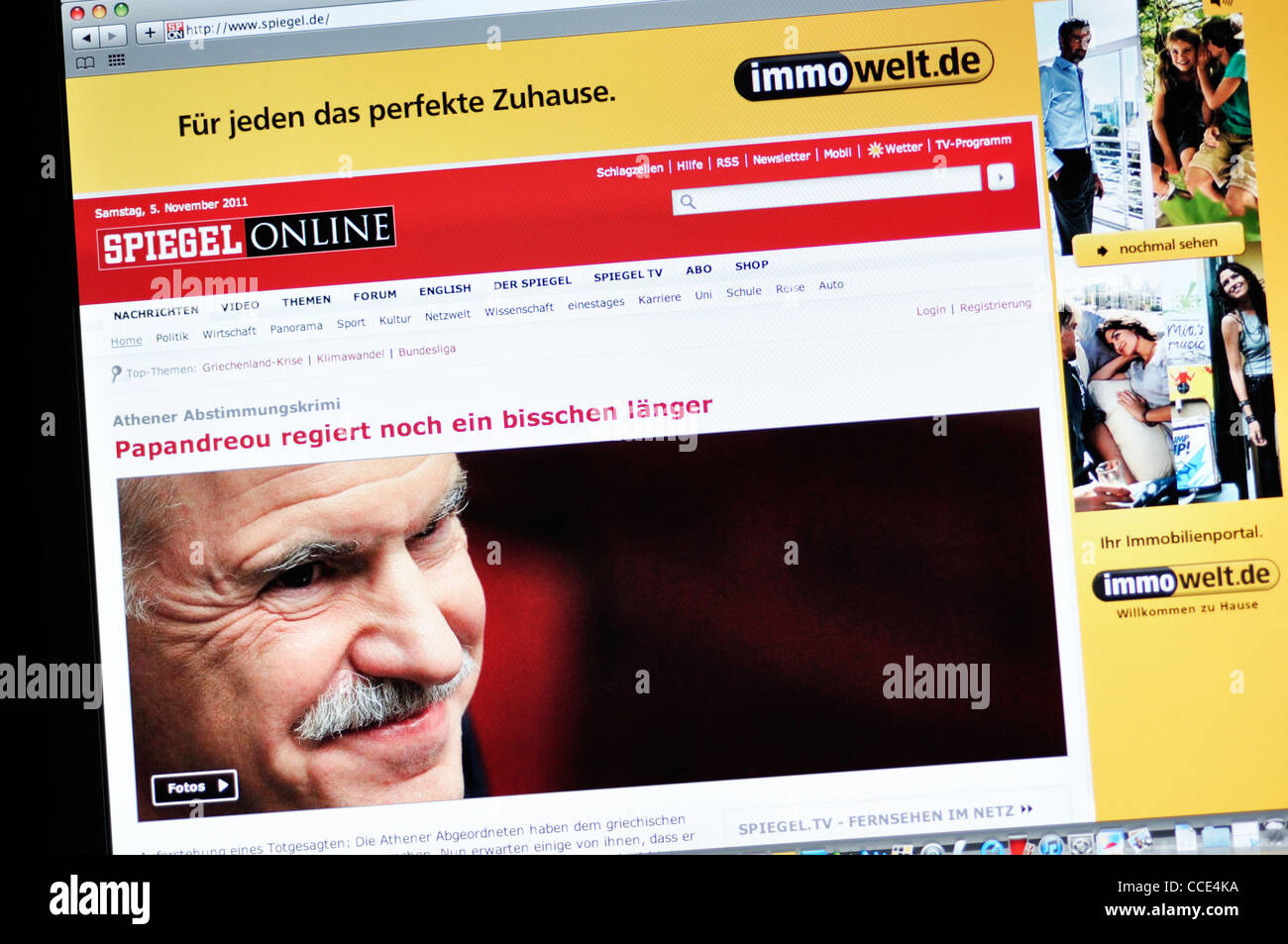 Spiegel - Germany's top news website Stock Photo