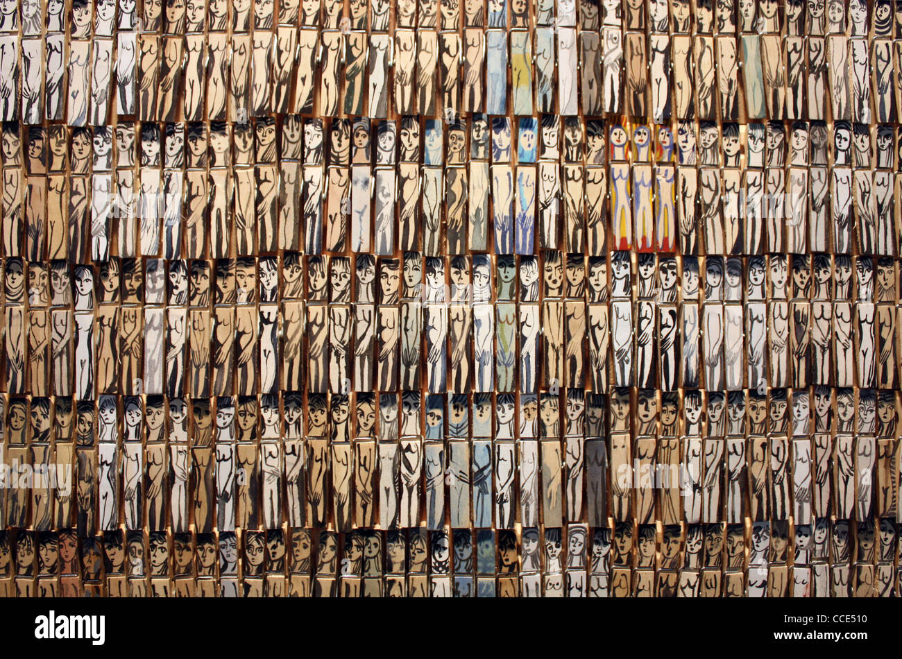 detail of Untitled Peg Piece by Annie Morris, 2010 Stock Photo