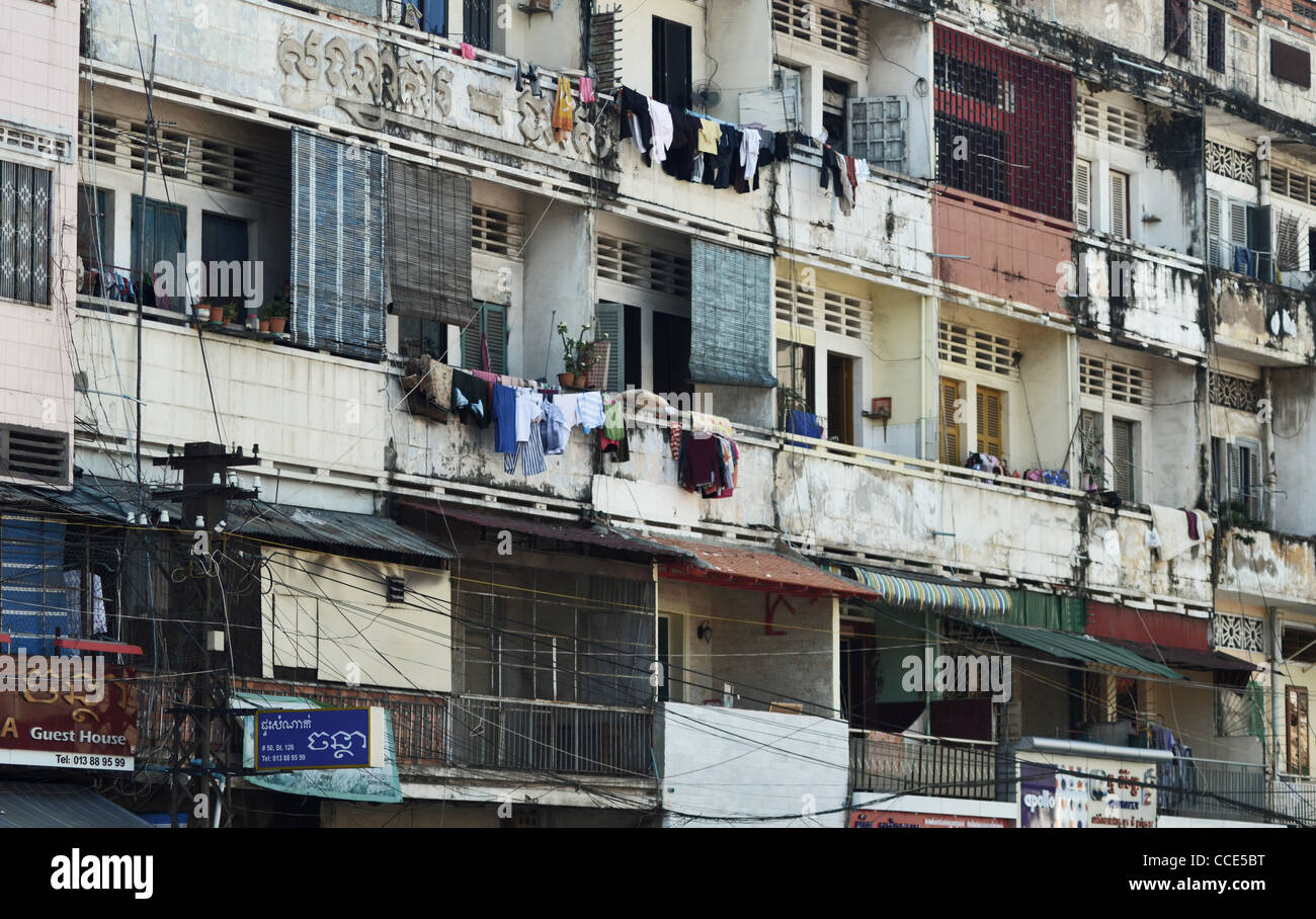 Apartment block in Phnom Penh, Cambodia Stock Photo - Alamy