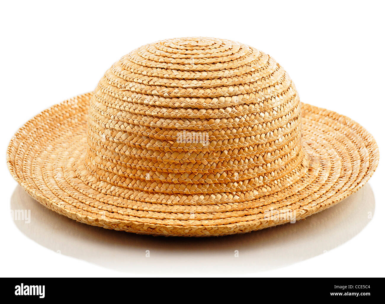 a straw hat on white background Stock Photo - Alamy