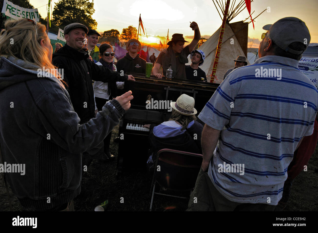 Glastonbury music festival 2011, Glastonbury, Pilton, Somerset Stock Photo