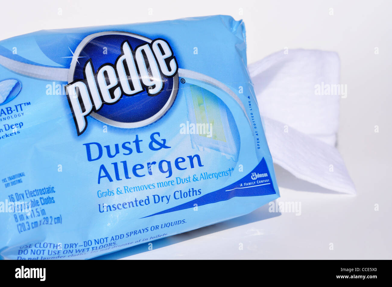Pledge dusting cloths Stock Photo Alamy
