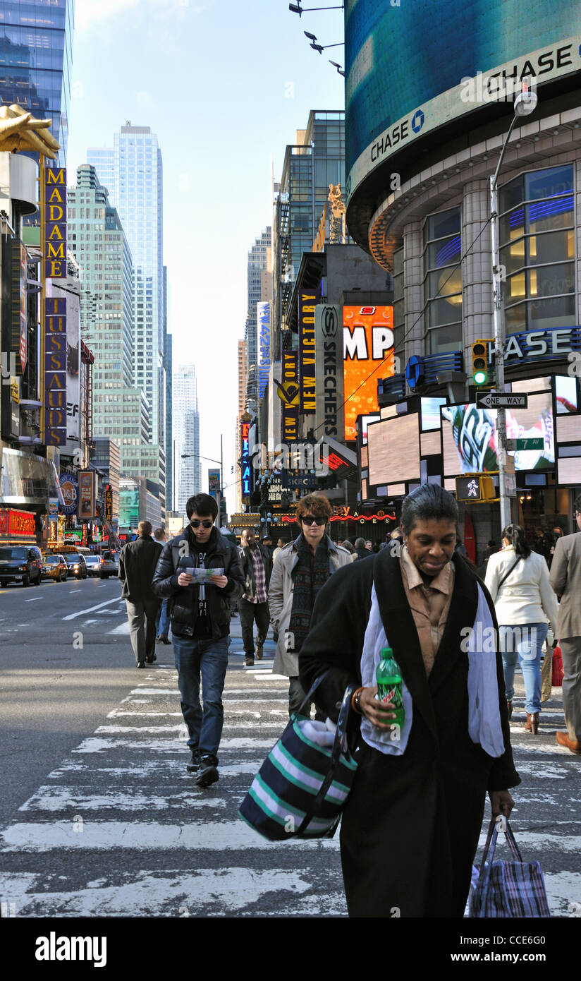 Busy street, New York City, USA Stock Photo