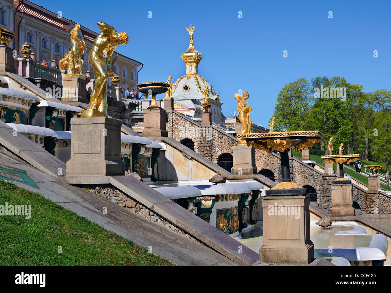 Saint-Petersburg: Fountains of Petergof Stock Photo