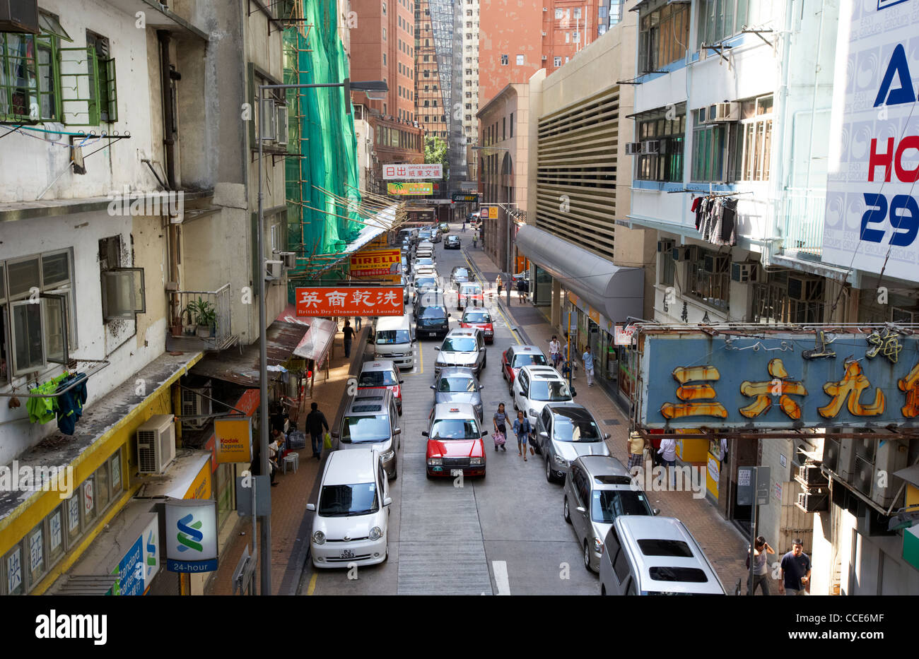 general view of jaffe road in wan chai hong kong hksar china asia Stock ...