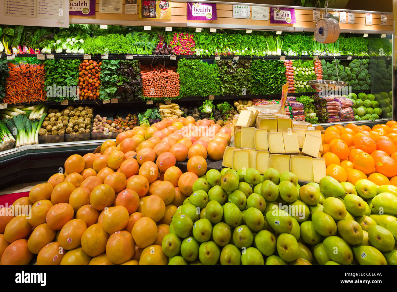 Abundance of fresh produce in market. Stock Photo