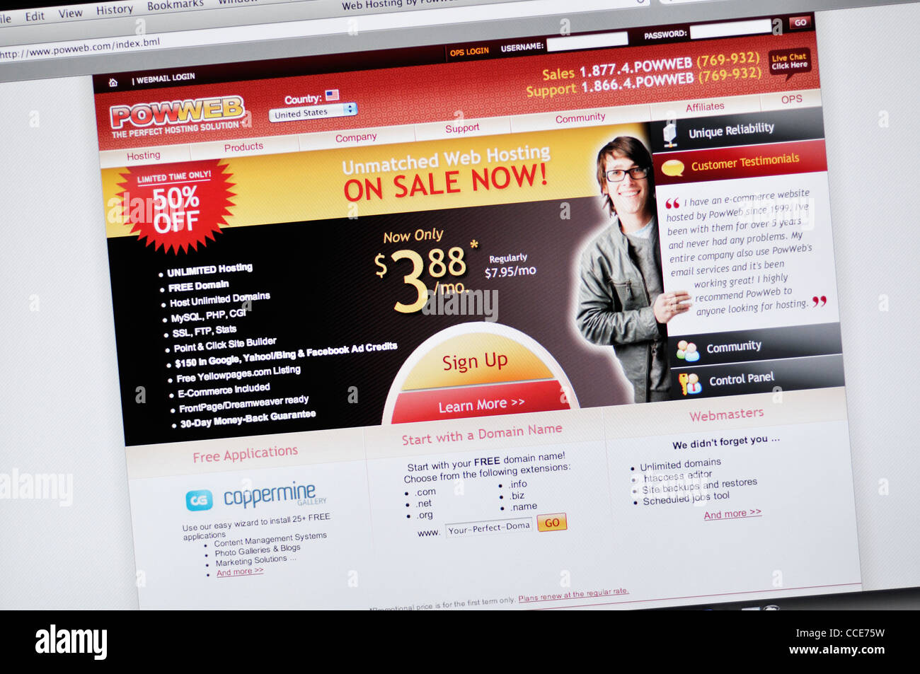 Powweb Website names hi-res stock photography and images - Alamy