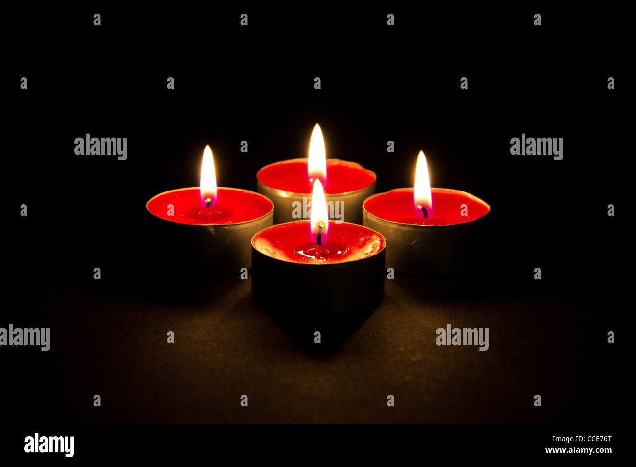 Red Candles Stock Photo