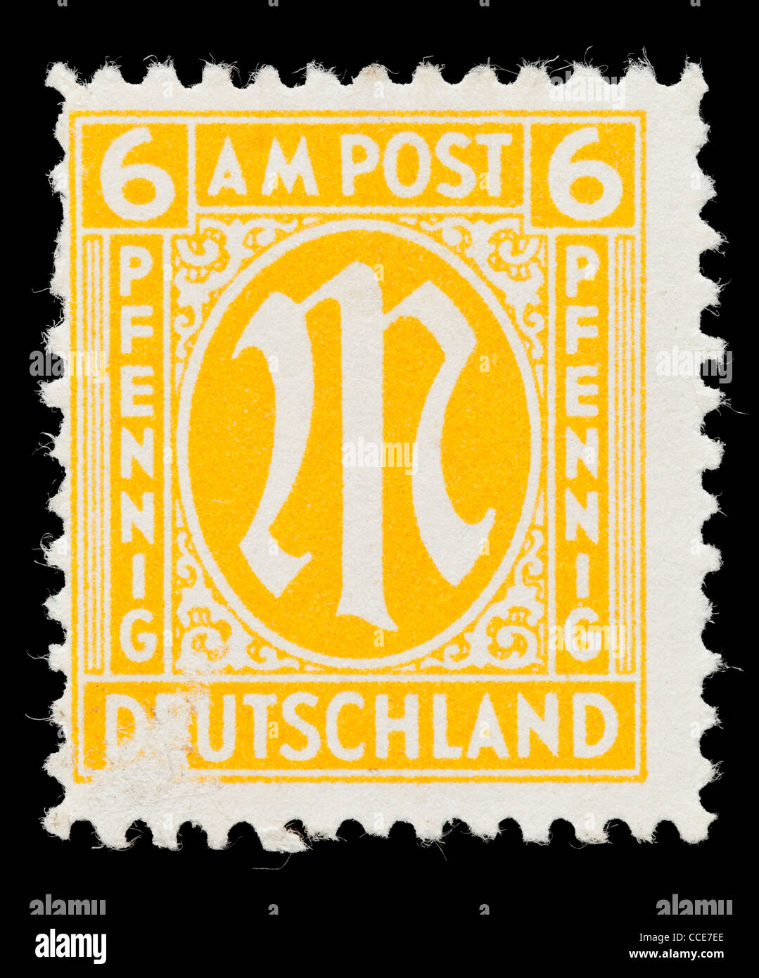 Postage stamp Germany, AM Post, 1945, 6 Pfennig, mint condition Stock Photo Alamy Postage stamp Germany, AM Post, 1945, 6 Pfennig, mint condition Stock Photo Alamy